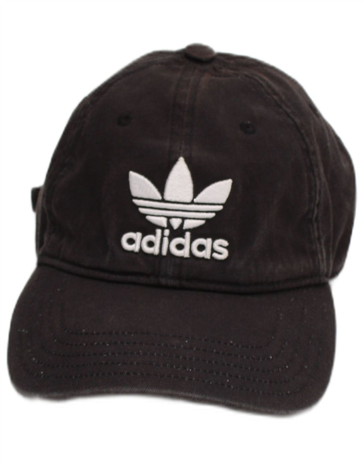 Męska czapka z daszkiem Adidas z grafiką, jeden rozmiar, czarna, bawełniana