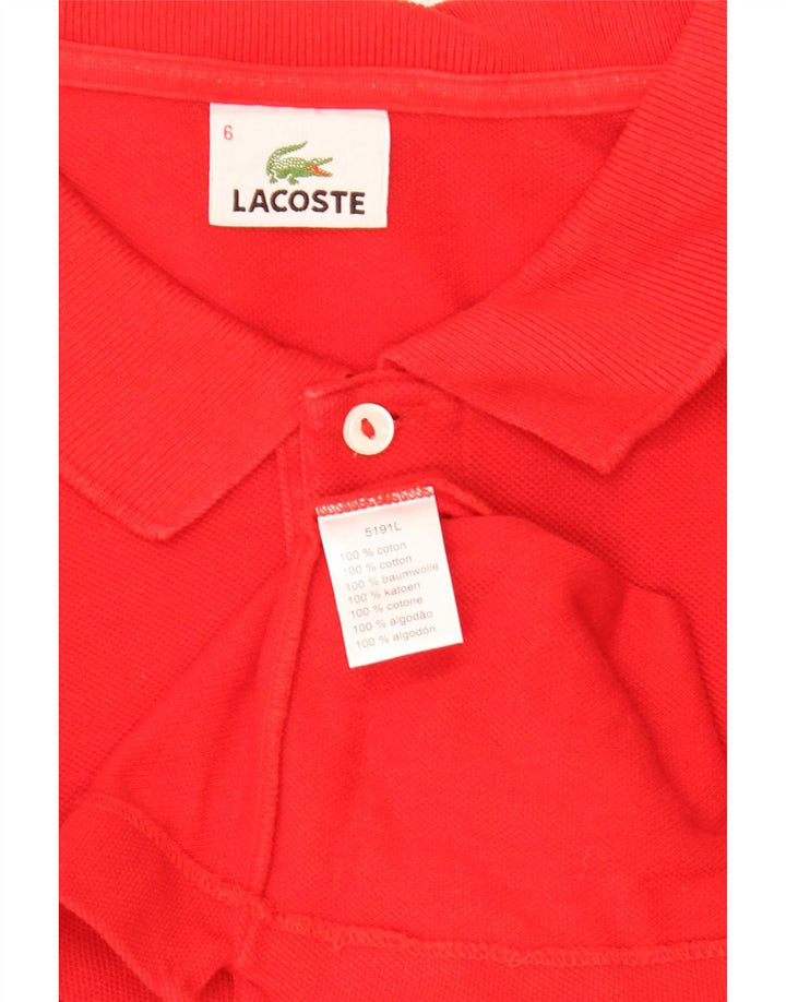 Męska koszulka polo Lacoste, rozmiar 6, XL, czerwona, bawełniana