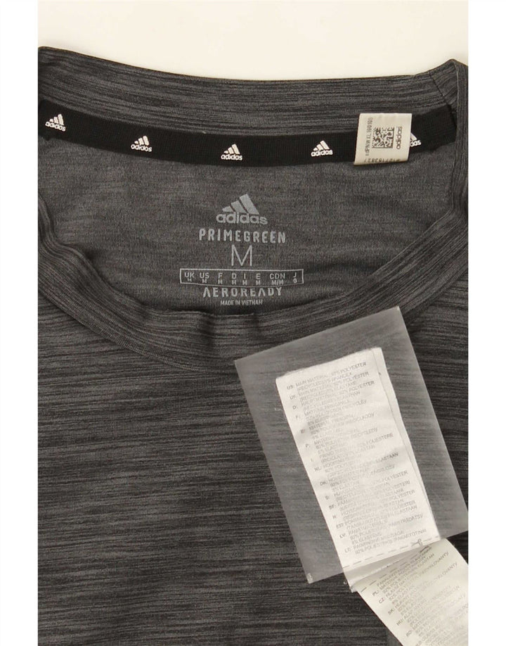 Męska koszulka Adidas Aeroready Top, średnia, szara, nakrapiana poliester