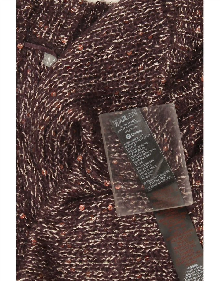 Marks & Spencer Damski sweter rozpinany, UK 18 XL, brązowy poliester