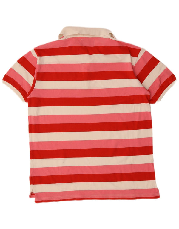 Męska koszulka polo do rugby RIFLE 2XL, bawełniana w różowe paski