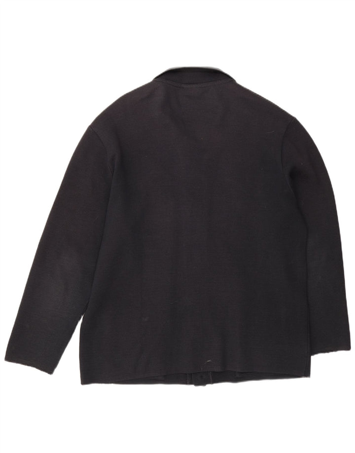 Lacoste Męski sweter kardigan IT 52 Duży granatowy wełniany