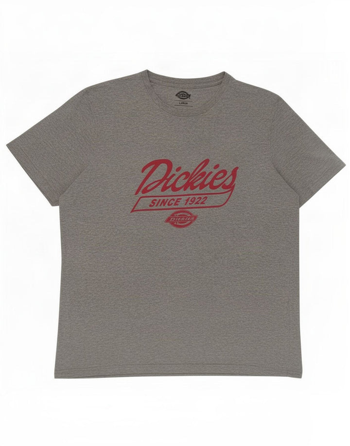 Męski T-shirt Dickies z grafiką, duży, szary, bawełniany
