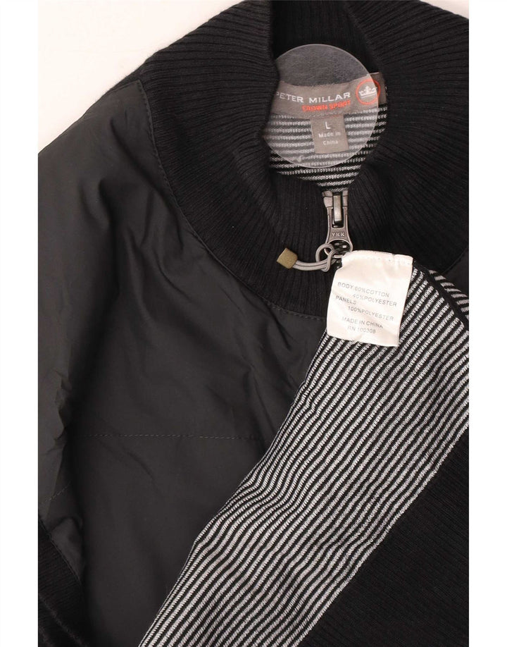 Kamizelka męska Peter Millar UK 40, duża, czarna, bawełniana