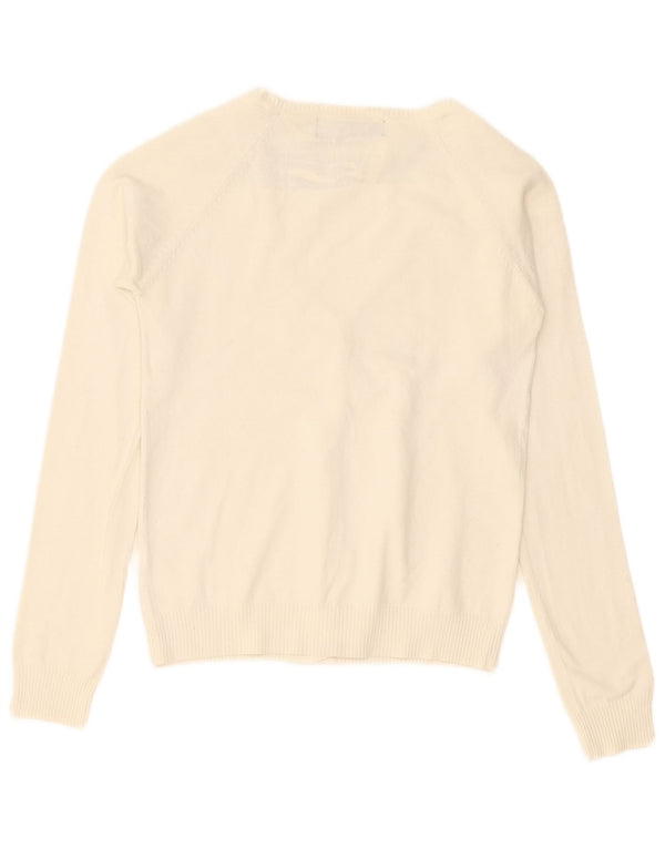 Sweter damski Zara Cardigan UK 10, mały, z białej bawełny