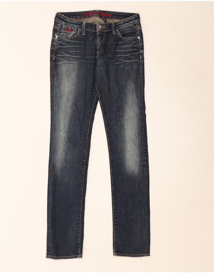 Guess Damskie Super Slim Skinny Jeans W29 L32 Niebieskie bawełniane