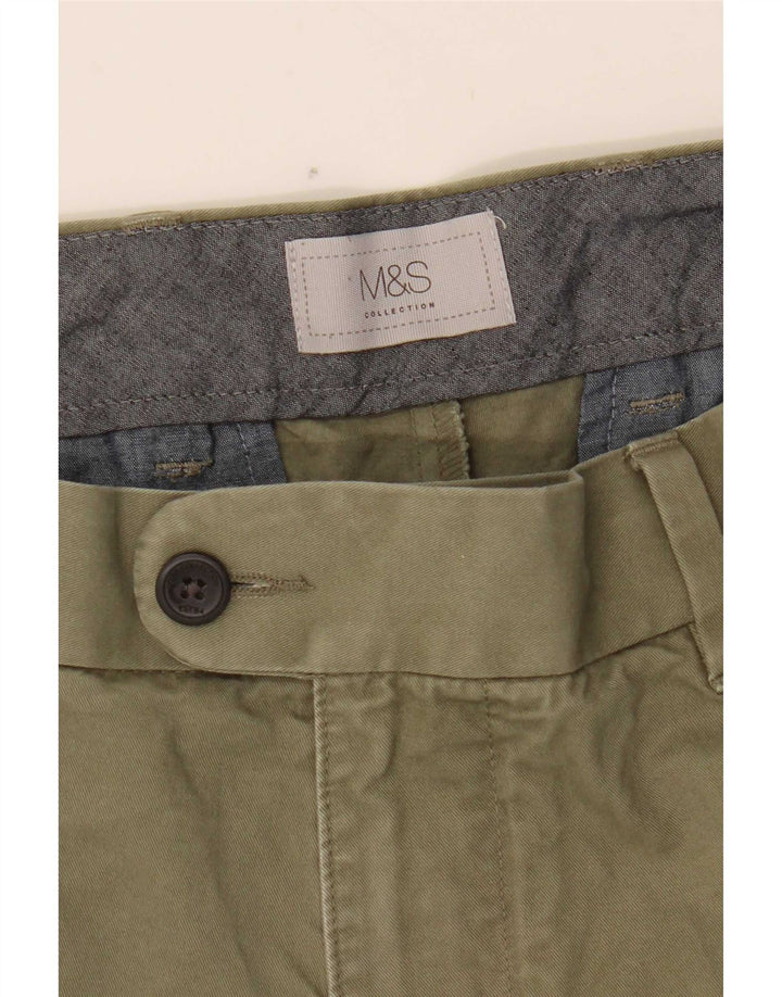 Męskie spodenki Chino Marks & Spencer W38 XL, zielone, bawełniane