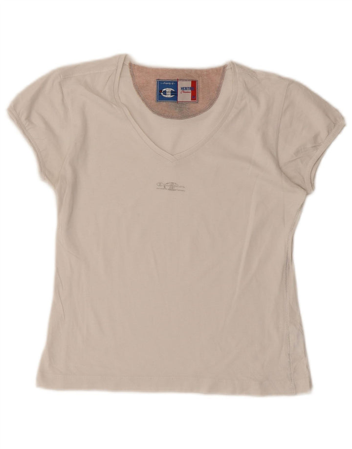 Damska koszulka Champion Heritage Classics Crop Top UK 12 Medium White
