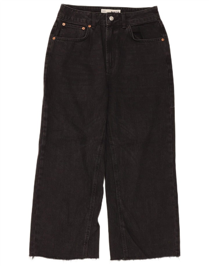 Damskie jeansy z szeroką nogawką TOPSHOP W28 L23 Czarny poliester