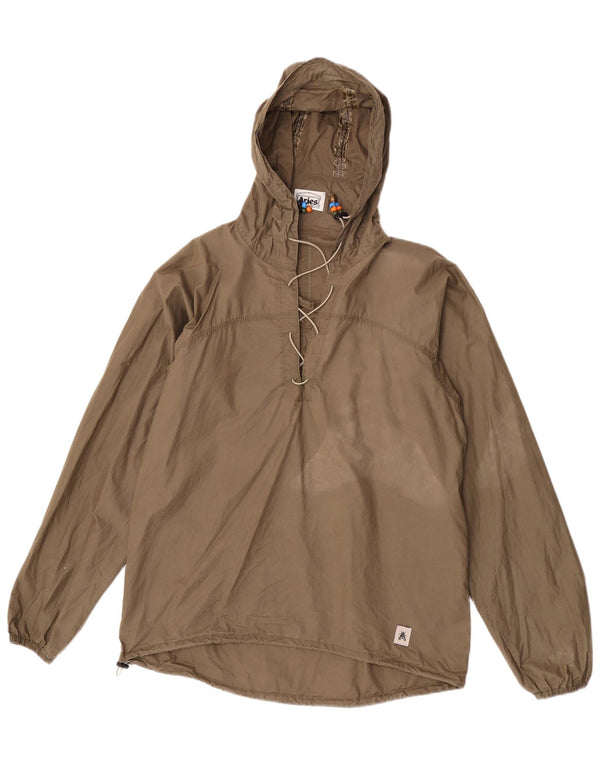 Damska kurtka przeciwdeszczowa z kapturem i kapturem w stylu vintage, UK 14, średnia bawełna khaki