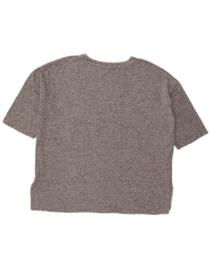 Damska koszulka oversize Zara Top UK 10 Small, szara, nakrapiana wiskoza