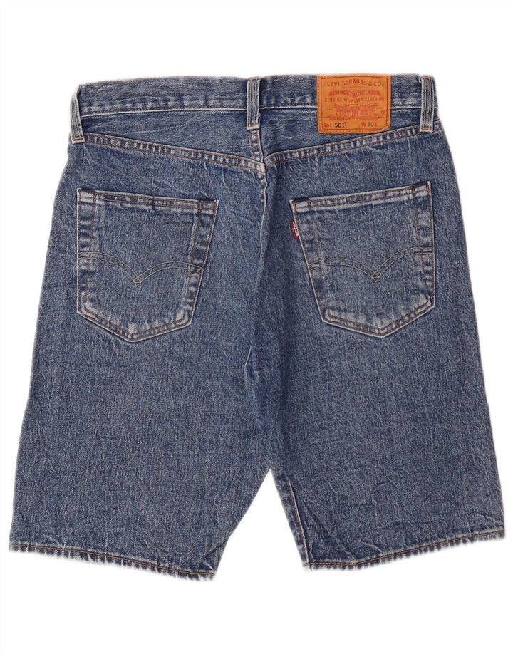 Męskie spodenki jeansowe Levi's 501 W30 Średnioniebieskie, bawełniane