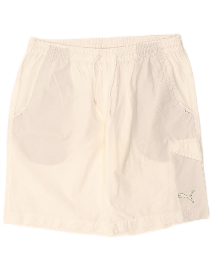 Męskie spodenki sportowe Puma, duże, białe, bawełniane