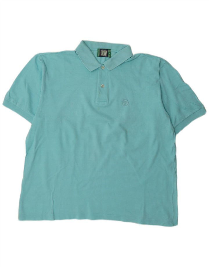 Męska koszulka polo Sergio Tacchini XL, turkusowa, bawełniana