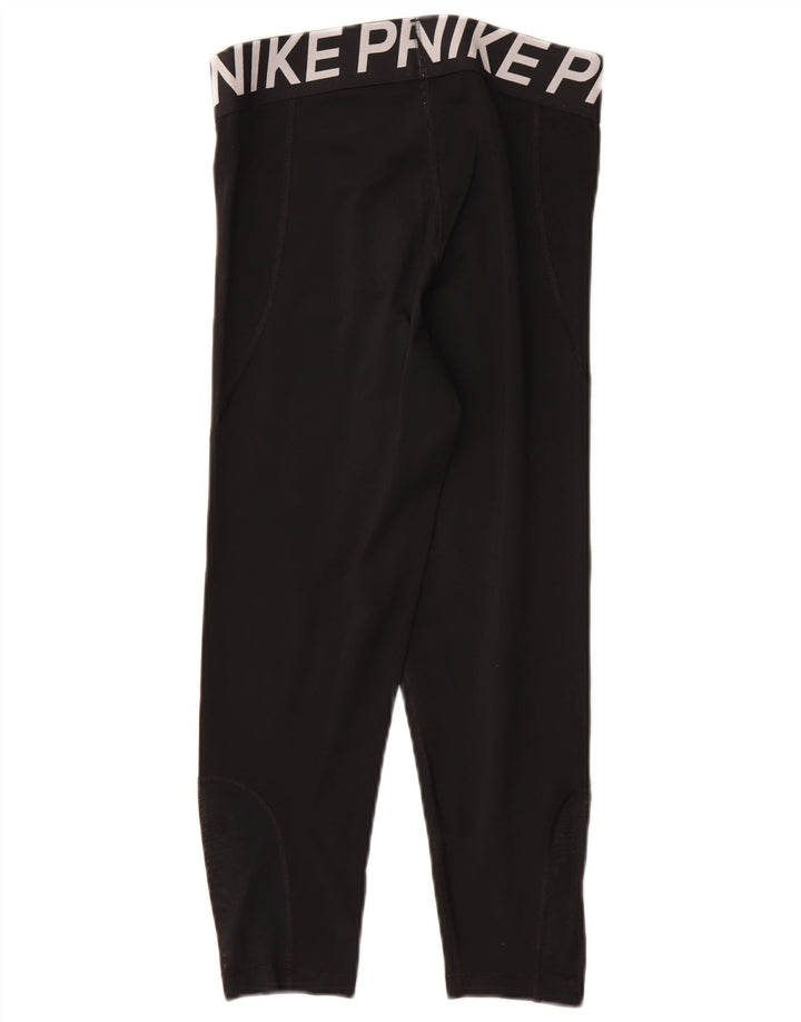 Damskie legginsy Nike Graphic Capri UK 12, średni czarny poliester