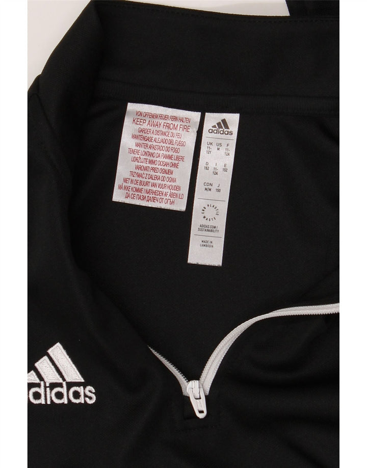 Chłopięcy dres Adidas Aeroready z zamkiem błyskawicznym na szyi, 11-12 lat, czarny