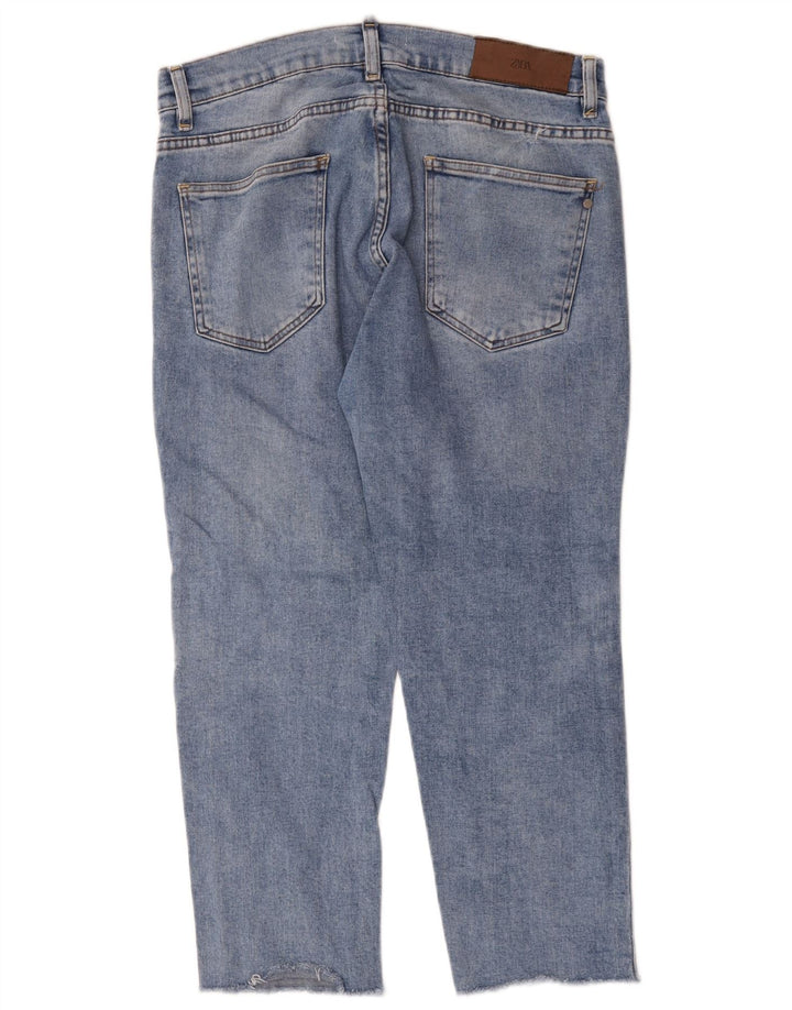 Męskie jeansy przycięte Zara, duże, W32 L24, niebieskie