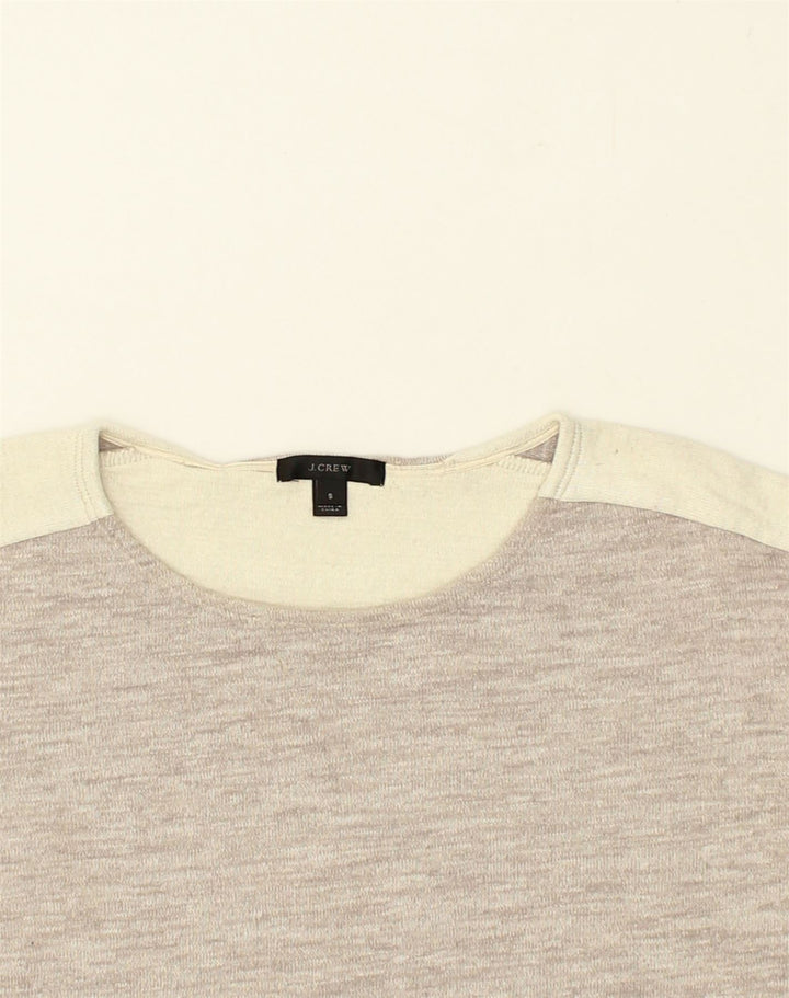 J. CREW Womens Oversized Crew Neck Jumper Sweater UK 10 Small Beige | Vintage J. Crew | Thrift | Second-Hand J. Crew | Used Clothing | Messina Hembry 