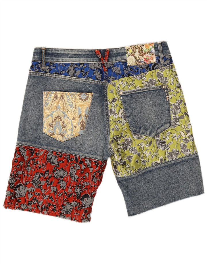Damskie spodenki jeansowe Fracomina W27 Small Blue Patchwork