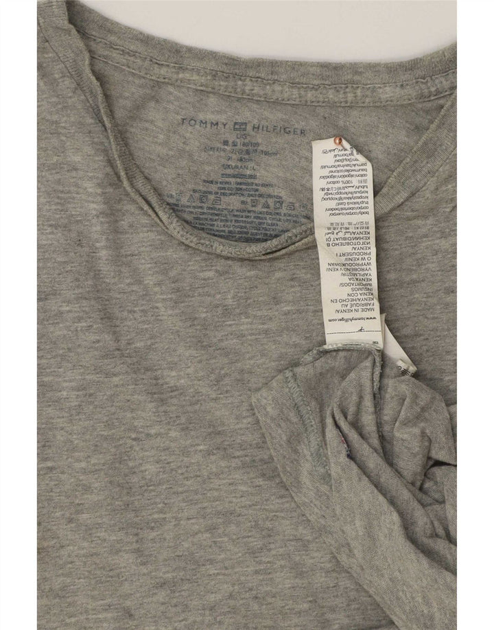T-shirt męski Tommy Hilfiger, duży, szary, bawełniany