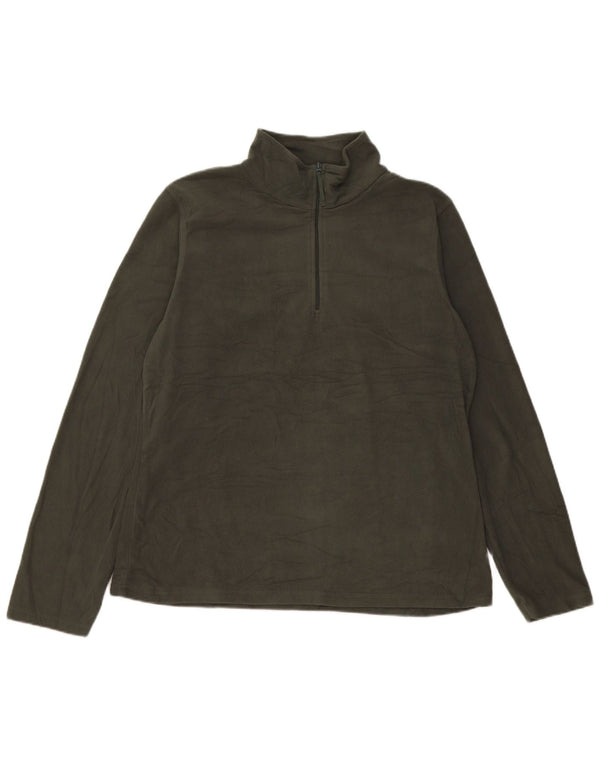 Damski sweter polarowy Mountain Warehouse z zamkiem błyskawicznym, UK 16, duży, khaki