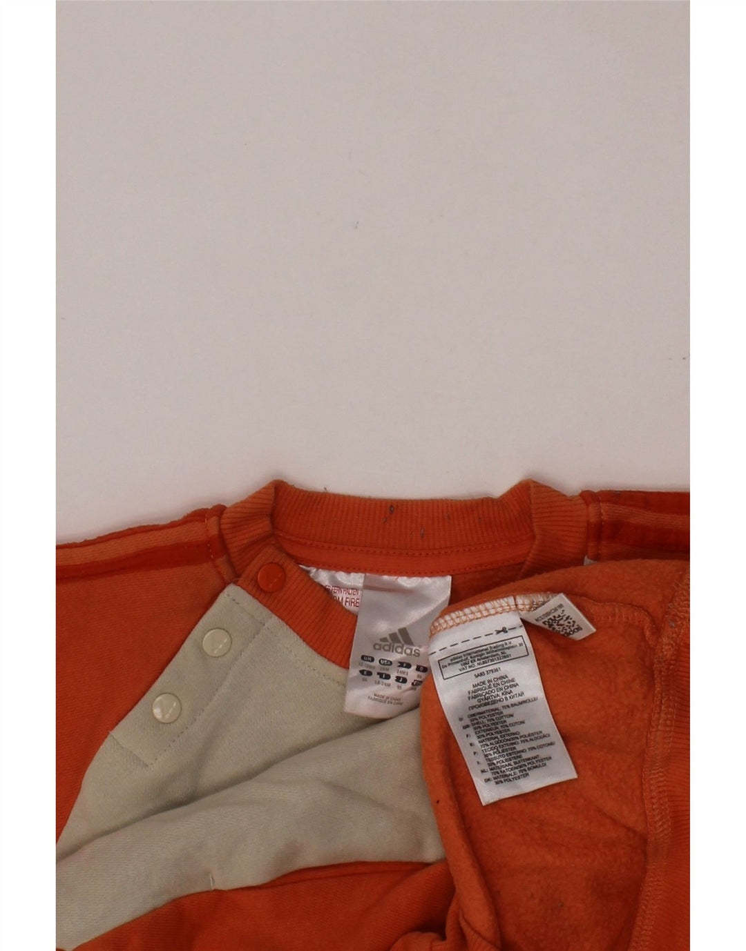 Bluza chłopięca ADIDAS dla dziewczynki 12-18 miesięcy, bawełniana w kolorze pomarańczowym