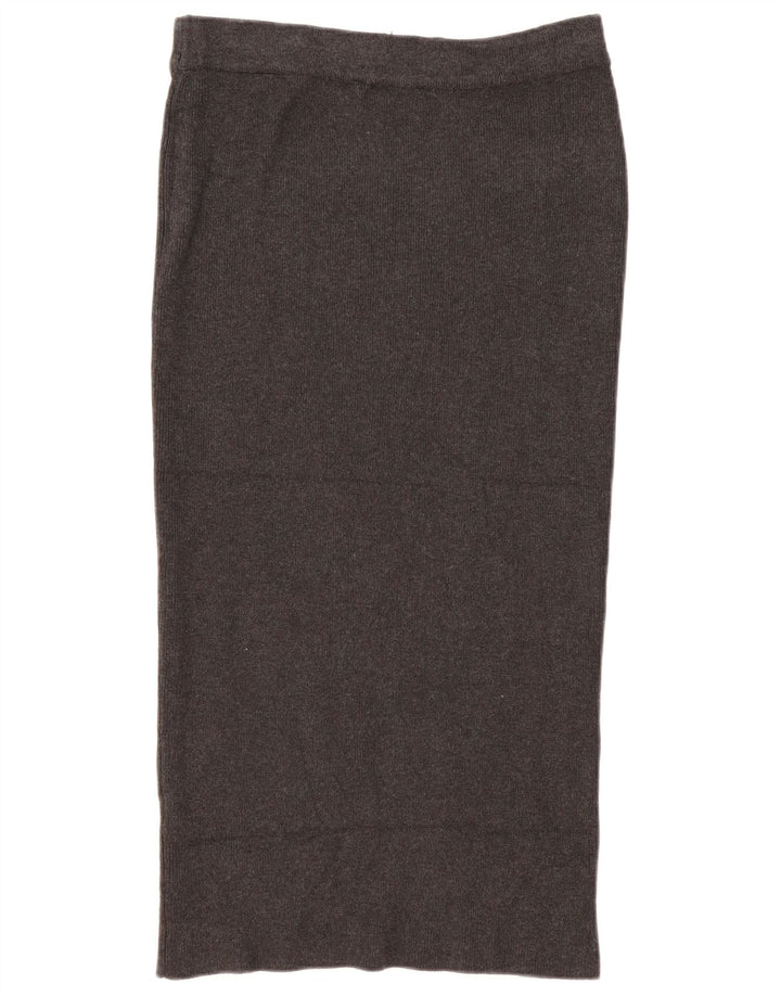 Damska dzianinowa prosta spódnica Zara Medium W28 Szara wiskoza