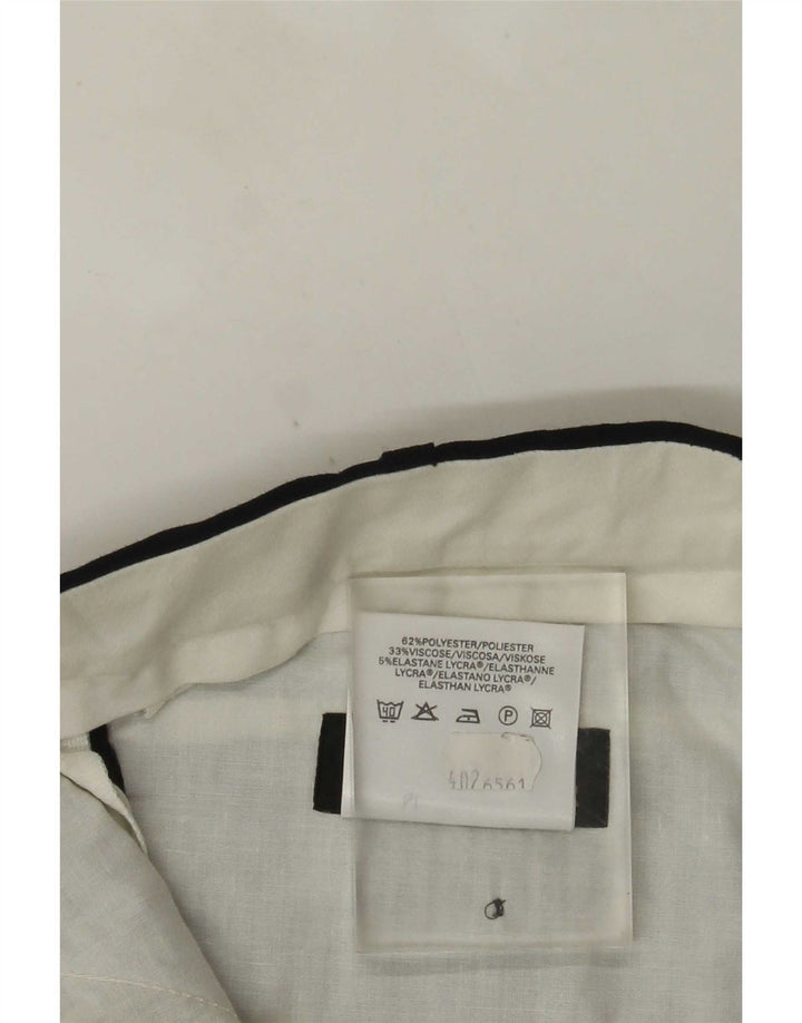Marks & Spencer Męskie proste spodnie garniturowe W40 L29 Granatowy poliester