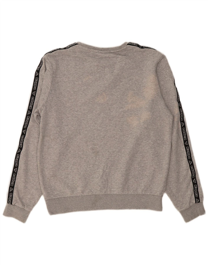 Męska bluza z grafiką KAPPA, duża, szara, bawełniana