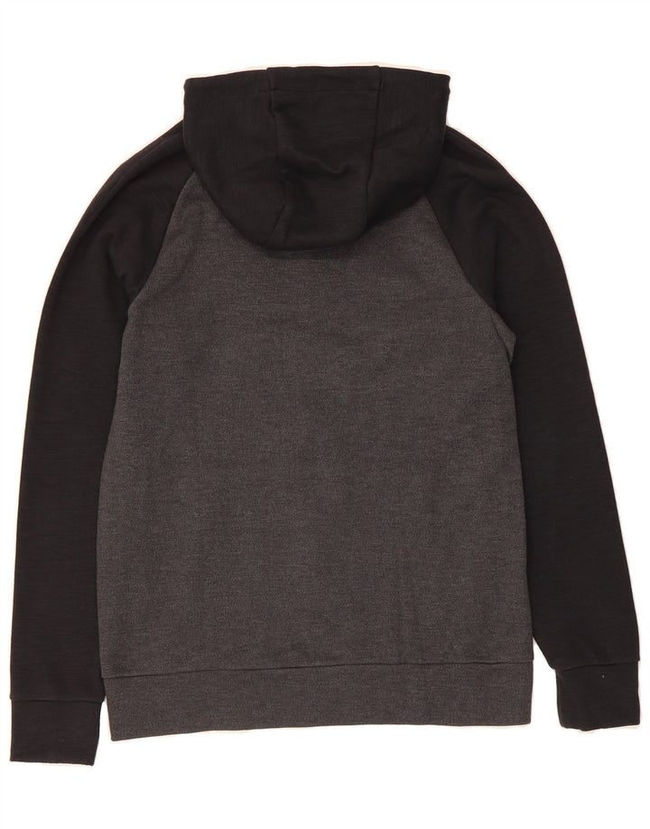NIKE Mens Zip Hoodie Sweater Small Grey Colourblock Cotton Vintage Nike and Second-Hand Nike from Messina Hembry 