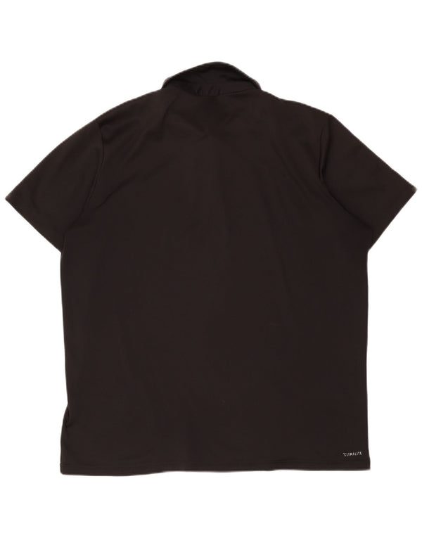 Męska koszulka polo Adidas Climalite XL, czarna, poliestrowa