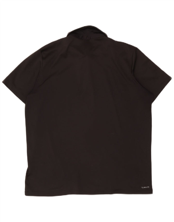 Męska koszulka polo Adidas Climalite XL, czarna, poliestrowa