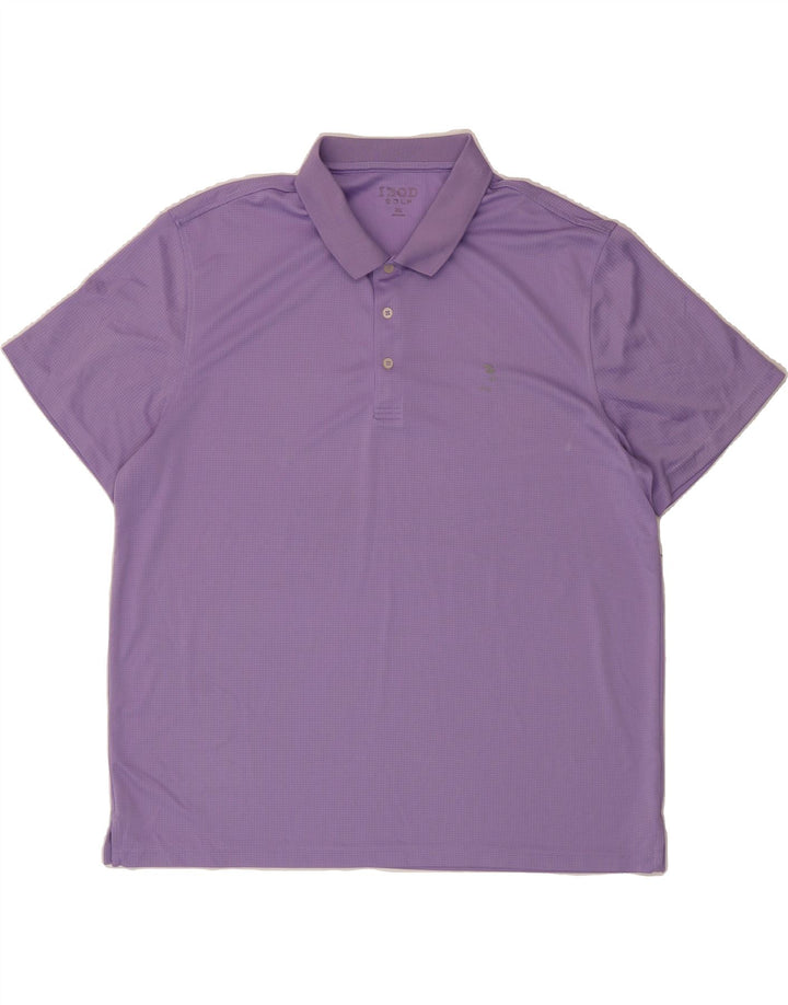 IZOD Mens Polo Shirt 2XL Purple Polyester Vintage Izod and Second-Hand Izod from Messina Hembry 