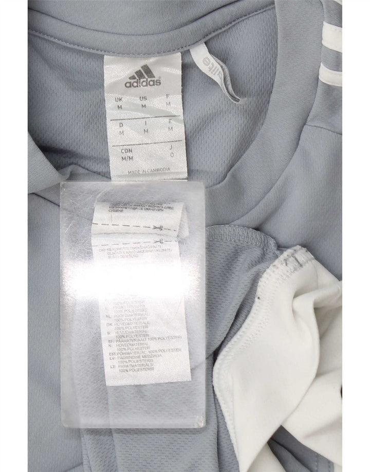 Adidas Męska koszulka Top Medium Blue Colorblock Poliester