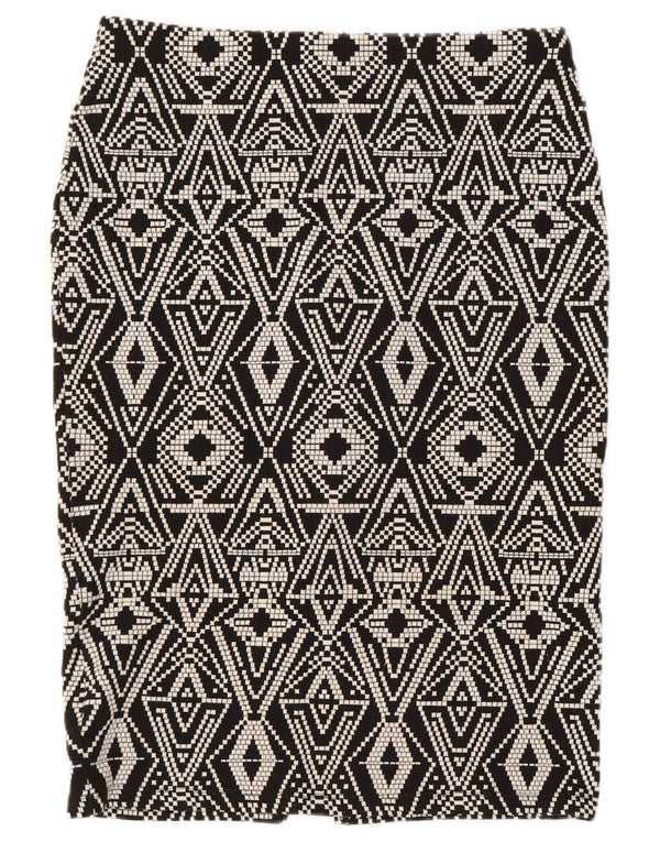 Marks & Spencer Damska spódnica ołówkowa UK 12 Medium W30 Czarna geometryczna