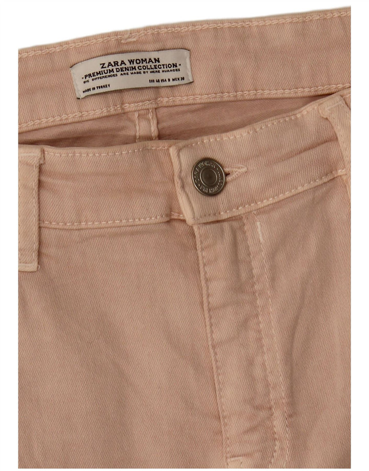Damskie jeansy skinny Zara EU 40 Medium W30 L27 Różowe
