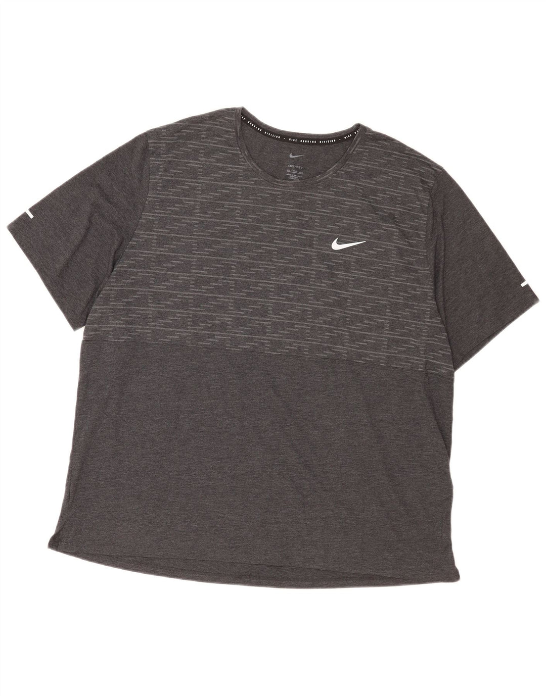 Męski T-shirt Nike Dri Fit Top 2XL Szary, geometryczny poliester