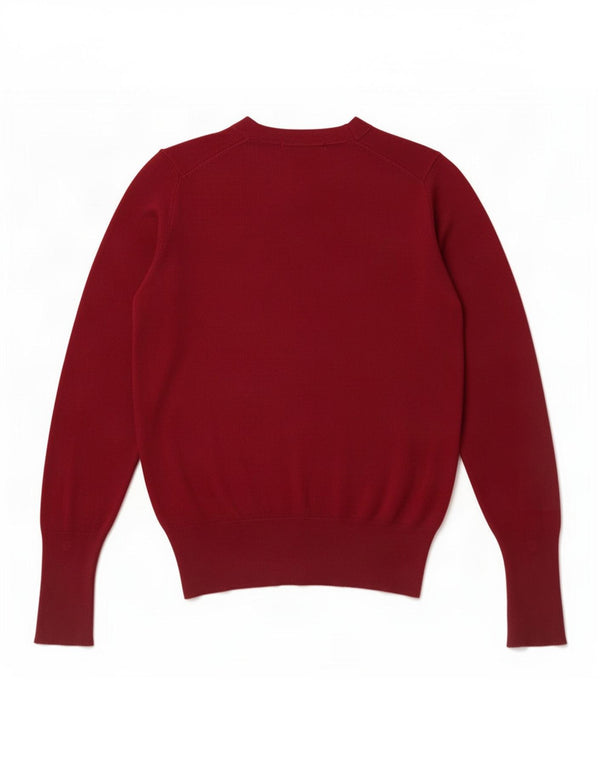 Damski sweter z okrągłym dekoltem Zara UK 8 Small Burgundowa wiskoza