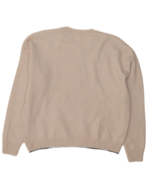 Marks & Spencer Damski sweter z wycięciem pod szyją, UK 14, średni złamanej bieli