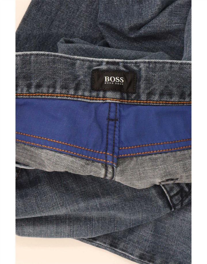 Męskie proste dżinsy Hugo Boss W36 L31 granatowe