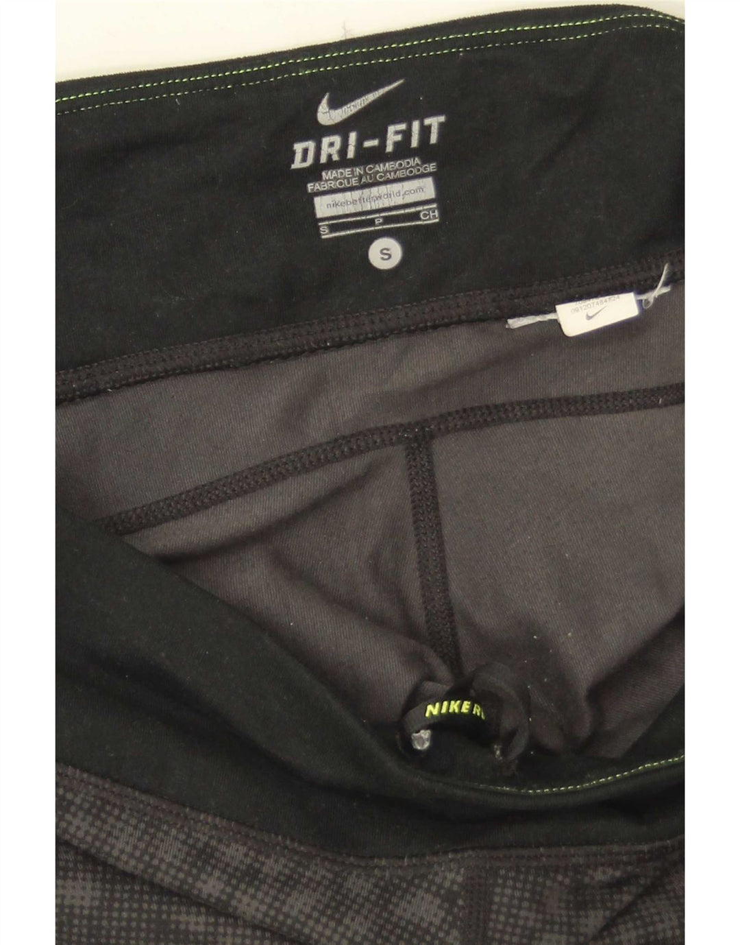 Damskie legginsy Nike Dri Fit UK 10, małe czarne geometryczne