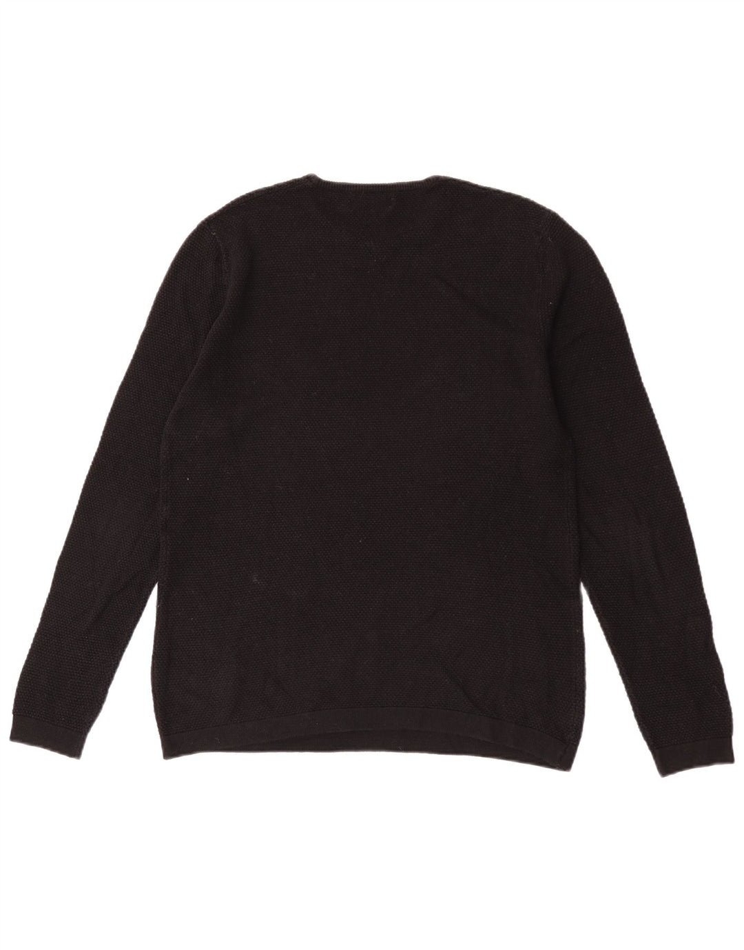 Męski sweter z okrągłym dekoltem Zara, średni czarny