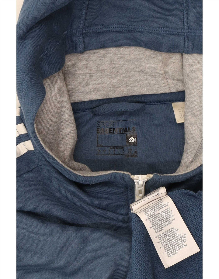 Adidas Męski sweter z kapturem Climalite Zip, duży granatowy poliester