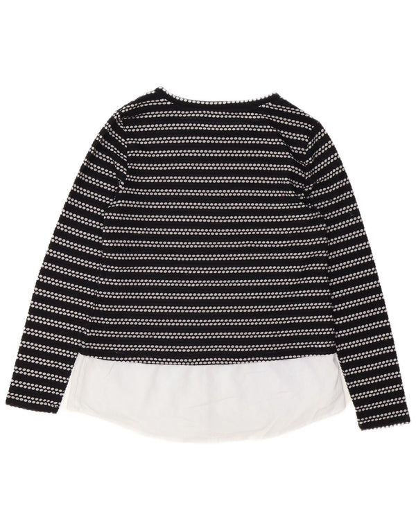 Damski top CALVIN KLEIN z długim rękawem UK 12, średnie czarne paski