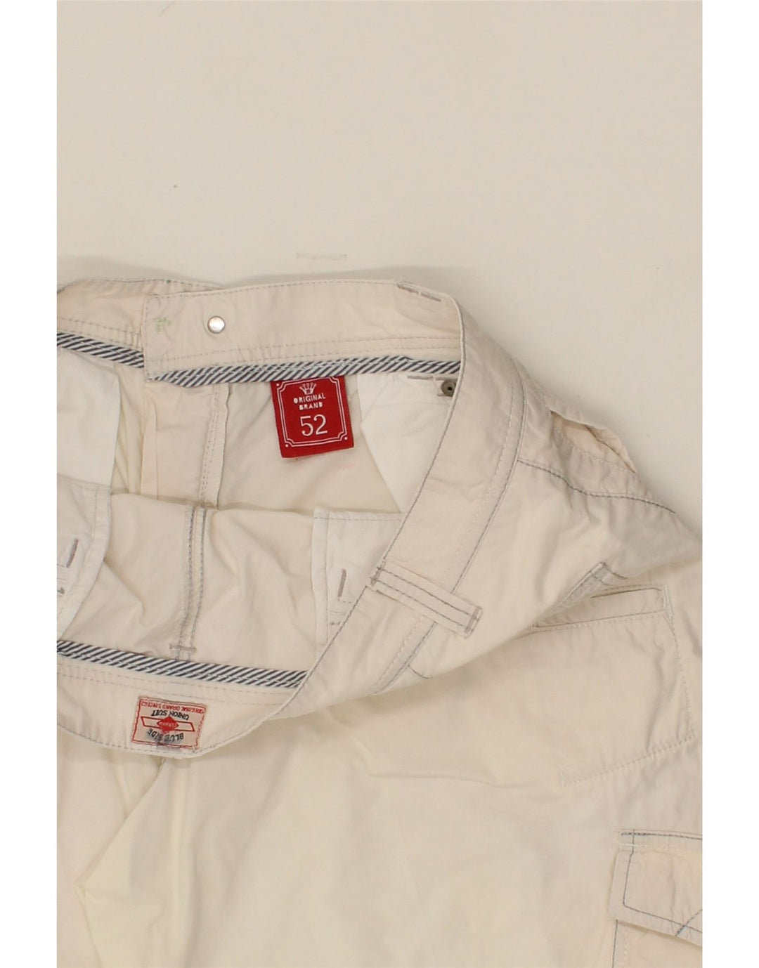 VINTAGE Mens Cargo Shorts IT 52 XL W38 White Cotton Vintage Vintage and Second-Hand Vintage from Messina Hembry 