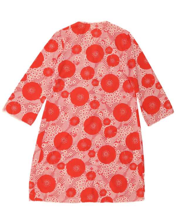 Sukienka damska VINTAGE typu Robe Shift UK 14 Średnio-czerwona w kwiaty