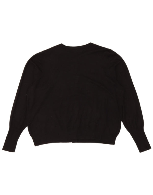 Marks & Spencer Damski sweter typu Crop Cardigan UK 18 XL, czarna wiskoza