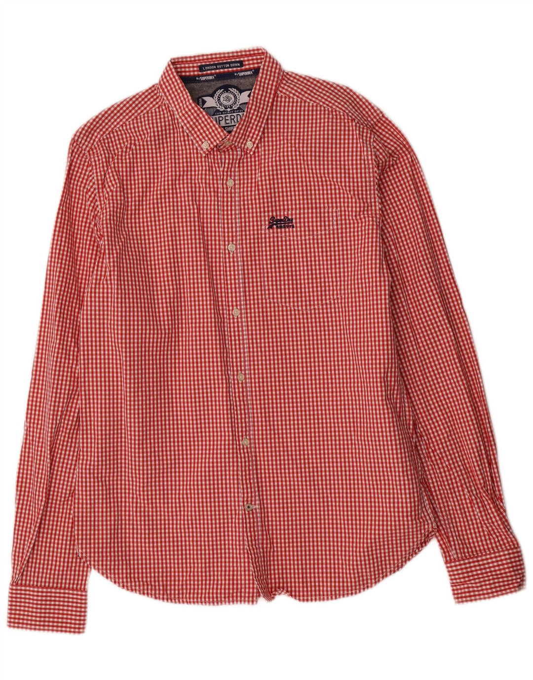 Koszula męska Superdry XL, bawełniana, czerwona kratka