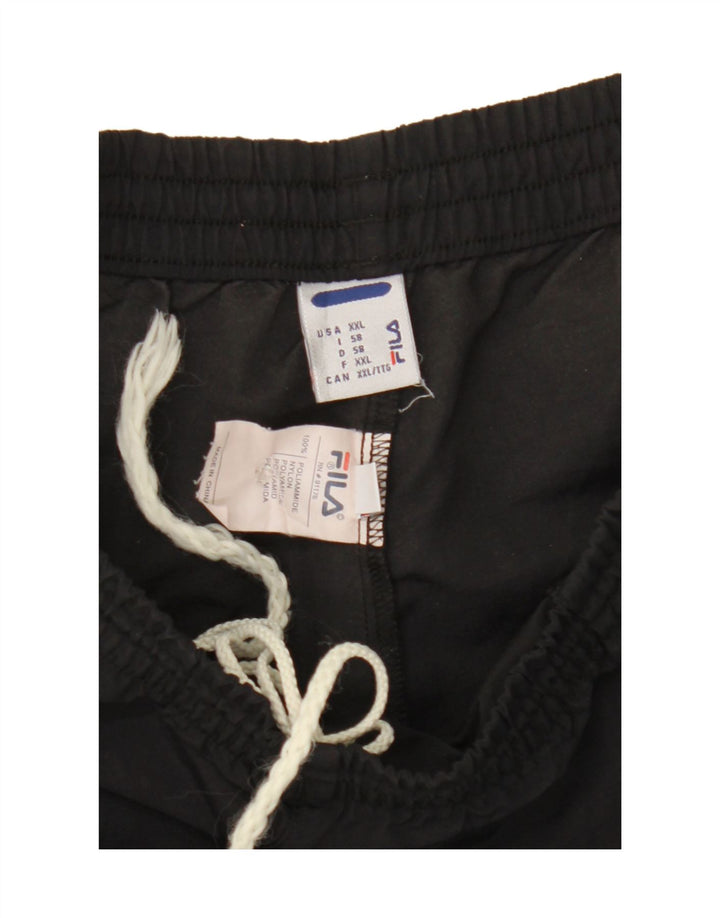 FILA Mens Sport Shorts 2XL  Black Polyamide Vintage Fila and Second-Hand Fila from Messina Hembry 