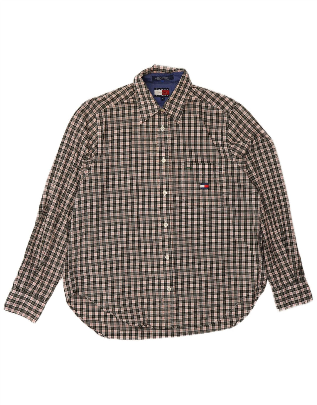 Koszula damska TOMMY HILFIGER US 8, bawełniana w średnią szarą kratkę
